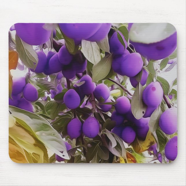 Plommon för skördedagar i Mousepad Autumn Musmatta (Framsidan)