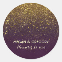 Plommon guld Glitter Vintage bröllop