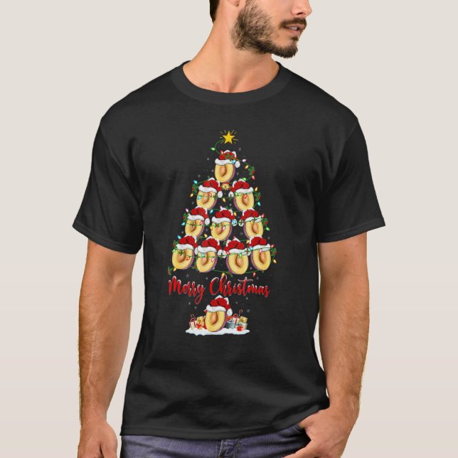 Plommon julgran lampor Tomte Plommon Xmas T Shirt (Framsida)