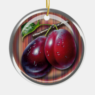 Plommon Julgransprydnad Keramik