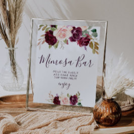 plommon lila blommor bröllopsdusch mimosa bardskyl poster