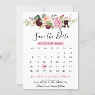 Plommon Lila Rodnad Rosa Botanisk Blommig Kalender Spara Datumet