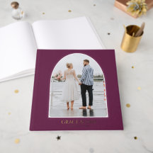 Plommon Lila Violett Bågstil Foto Bröllop
