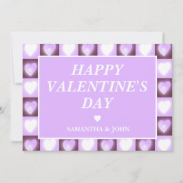 Plommon Mauve Celestial Hearts Alla hjärtans dag-g Julkort