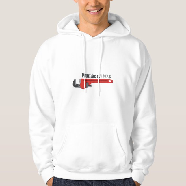 Plommon på arbetet hoodie (Framsida)