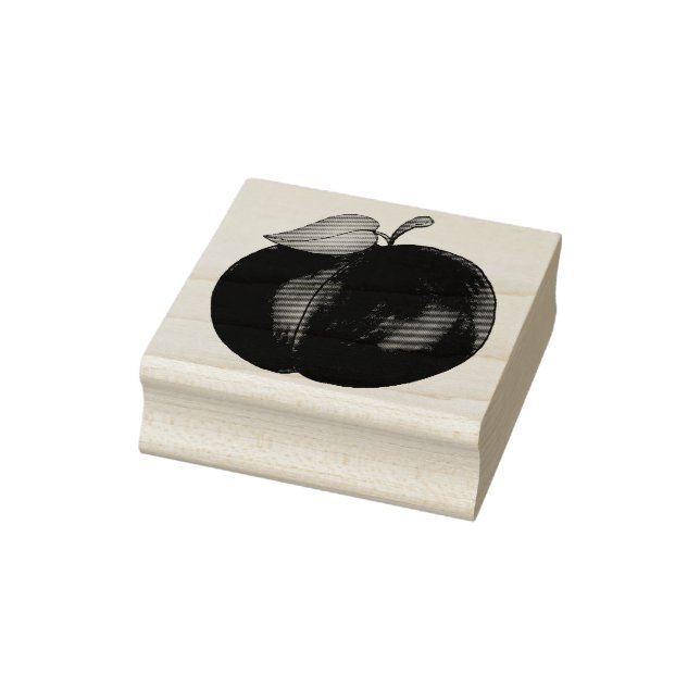 Plommon Ripe Sommar Lila Plum Fruit Illustration Stämpel (Stämpel)