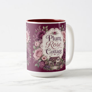 Plommon Rosa Stuga Accentmugg Två-Tonad Mugg