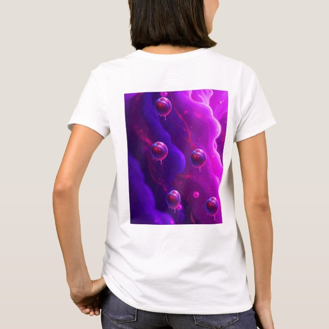 Plommon Söt Vattenfall T Shirt (Baksida)