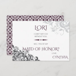 Plommonbarock Kristallkrona Bröllopsfest Fråga Inbjudningar