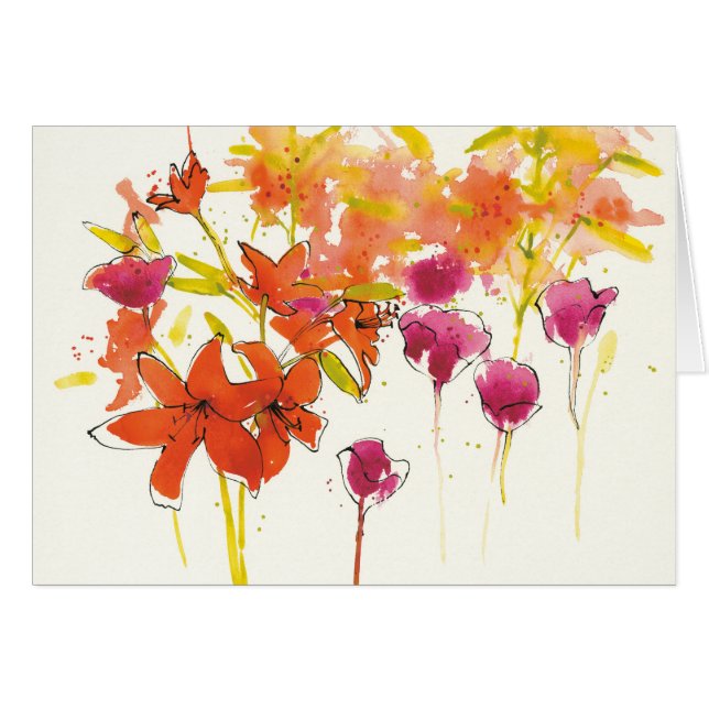 Plommonet av liten pastej hälsningskort (Framsidan Horizontal)