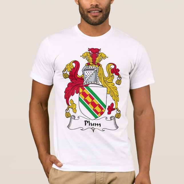 Plommonfamiljvapensköld T Shirt (Framsida)