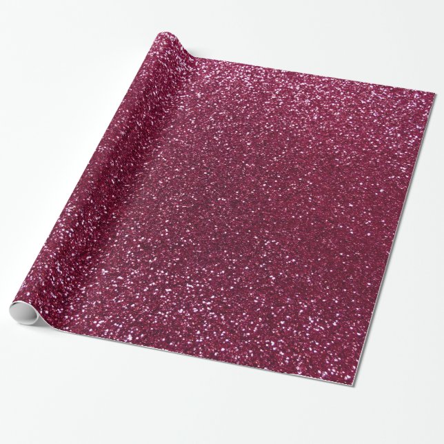 Plommonglitter Presentpapper (Utrullad)