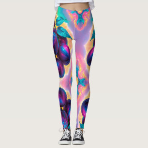 Plommonillustration Leggings