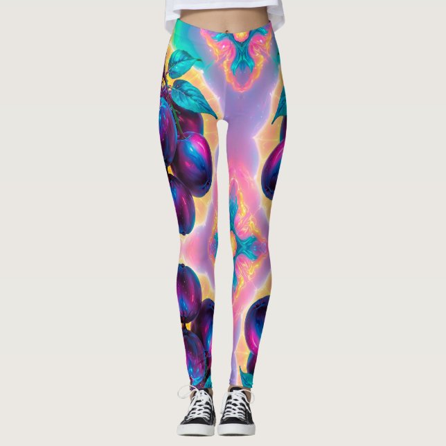 Plommonillustration Leggings (Framsida)