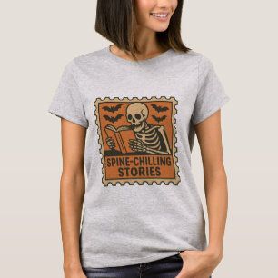 Plommonkylare - Skeleton Reading Hallowee T Shirt