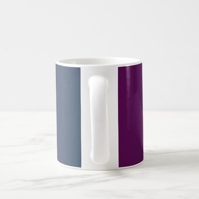 Plommonljus - Elegant Plum Blue Gradient Mugg (Handtag)