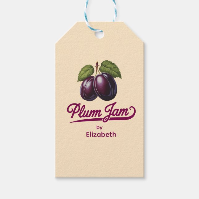Plommonmarmelad Presentetikett (Framsidan)