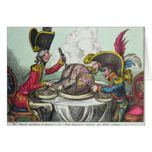 Plommonpuddingen i fara, 1805 hälsningskort