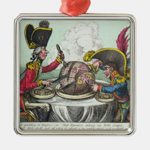 Plommonpuddingen i fara, 1805 julgransprydnad metall