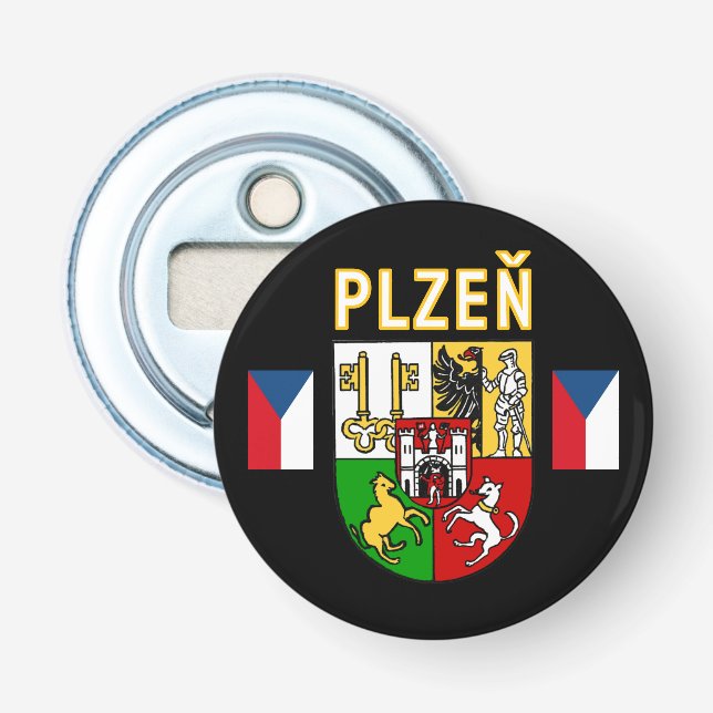 Plommonsköldarna i Plzeň, Tjeckien Flasköppnare (Framsidan)