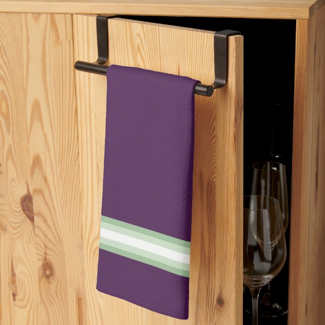 Plommontorrhet med mynta gröntar kökshandduk (Thirds Fold)