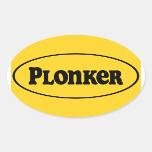 Plonker Ovalt Klistermärke