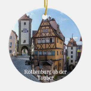 Plönlein i Rothenburg ob der Tauber, Tyskland Julgransprydnad Keramik