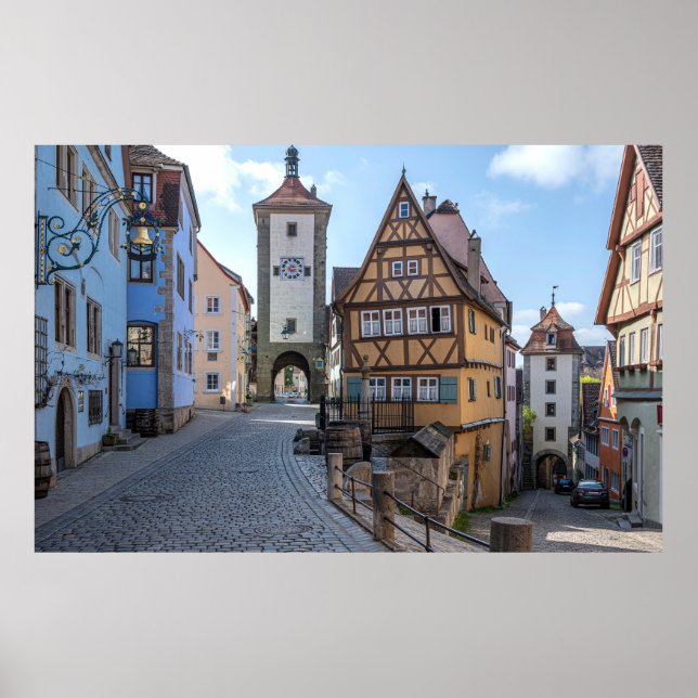 Plönlein i Rothenburg ob der Tauber, Tyskland Poster (Framsidan)