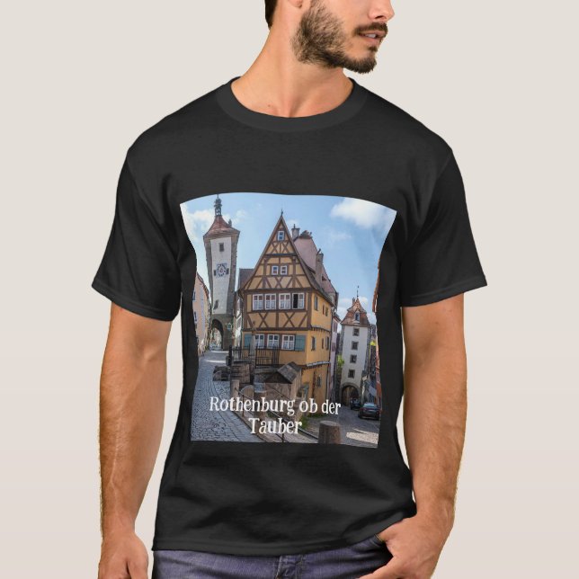 Plönlein i Rothenburg ob der Tauber, Tyskland T Shirt (Framsida)
