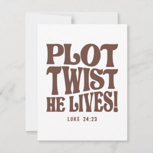 Plot Twist Han älskar Luke 24:23 Bible Verse Anteckningskort