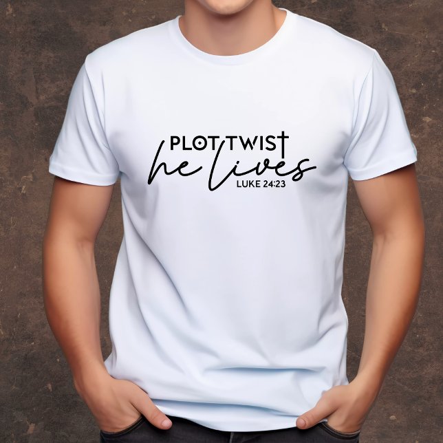 Plot Twist Han lever lustig manar Christian T Shirt (Skapare uppladdad)