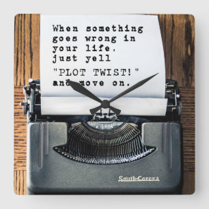 "Plot Twist"-klocka Fyrkantig Klocka