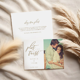 Plot Twist Modern Minimal Kalligrafi & Foto Spara Datumet