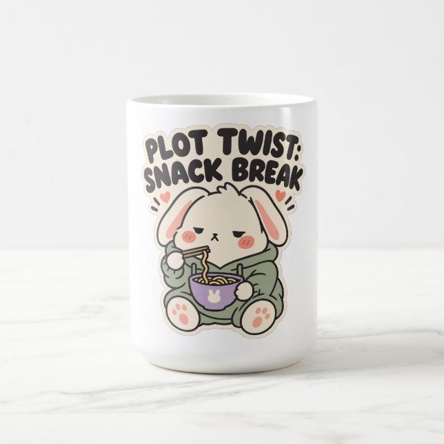 Plot Twist Snabbpaus Mysig Nudelkanin Kaffemugg (Center)