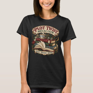 Plot Twist Social Club Retro Bokälskare T-Shirt