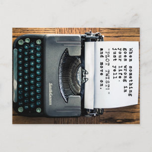 "Plot Twist" Uppmuntra, inspirera, Roligt vycard Vykort