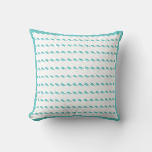 Plötslig sköldpadda/akvarium på vit PILLOW Kudde