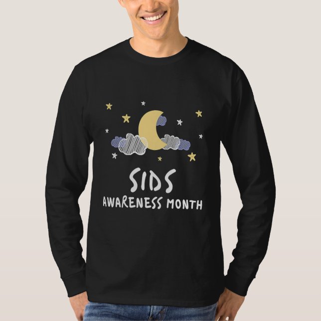 Plötslig spädbarnsdöd syndrom SIDS medvetenhet mån T Shirt (Framsida)