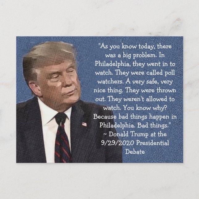 Plötsliga trumpoffertbevakningsanmärkningar vykort (Framsida)