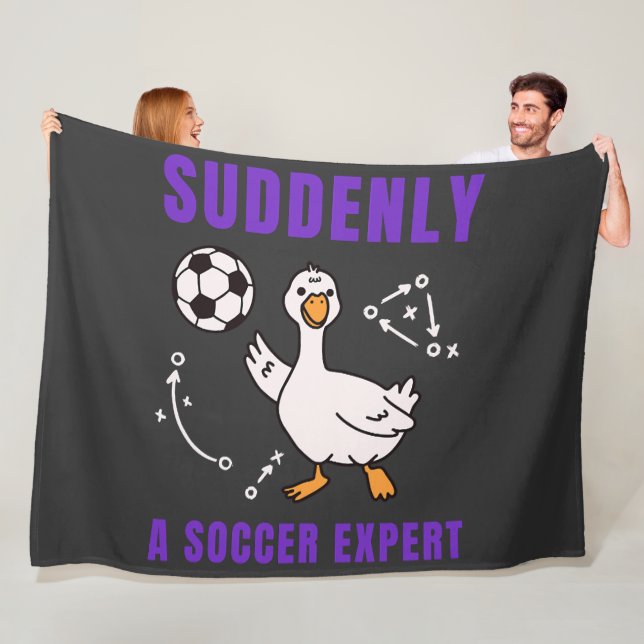 Plötsligt en fotbollsexpert fleecefilt (På plats)