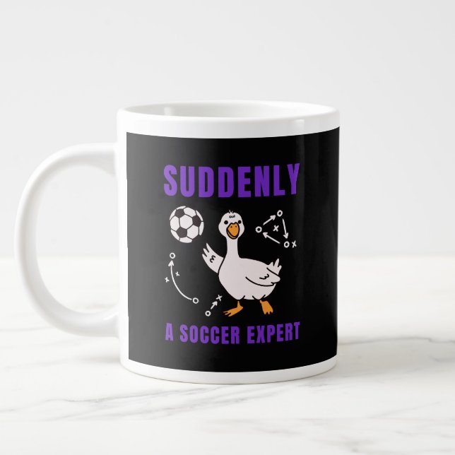 Plötsligt en fotbollsexpert jumbo mugg (Vänster)