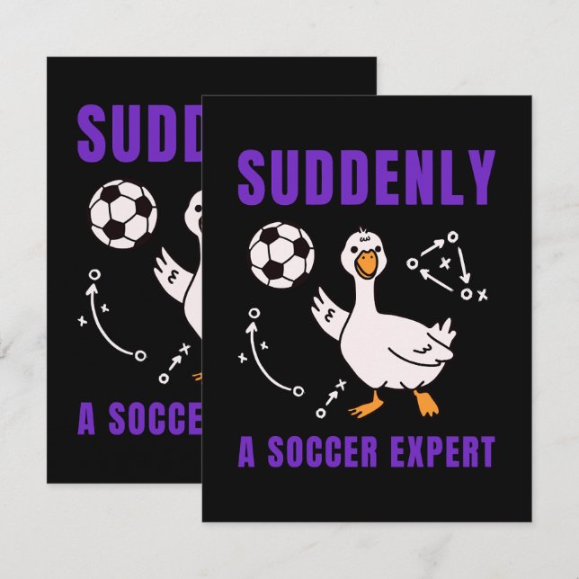 Plötsligt en fotbollsexpert meddelande (Fram/baksida)