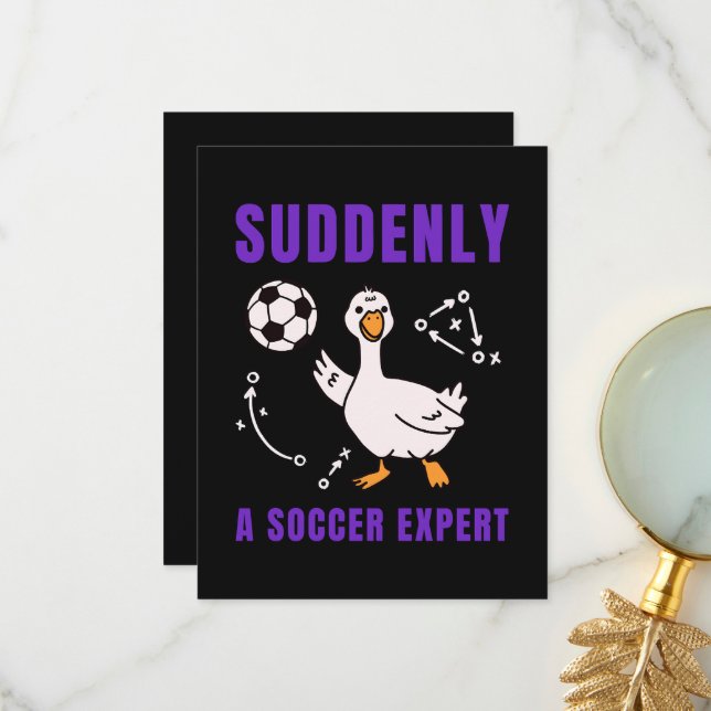 Plötsligt en fotbollsexpert tack kort (Fram/Back In Situ)