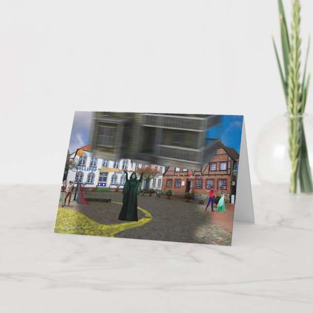 Plötsligt har allt gått fel för den Wicked Witch Helgkort (Framsida)