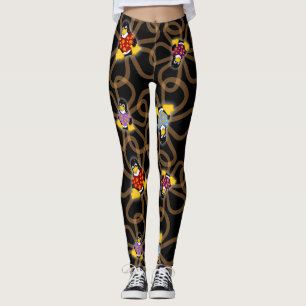 Plötsligt pingvindamasker (mörk) leggings