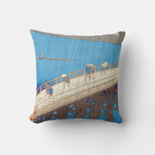 Plötsligt regn över Atake Bridge, Utagawa Hiroshig Kudde