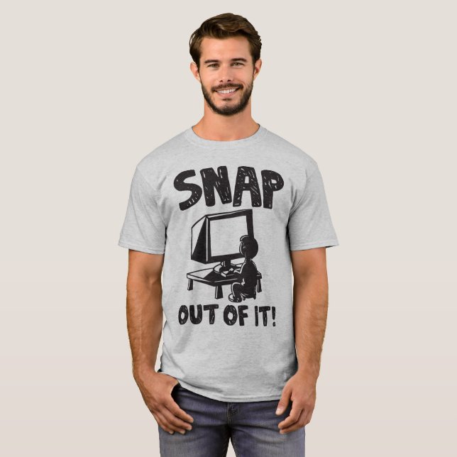 Plötsligt ut ur det! t-skjorta t shirt (Hel framsida)