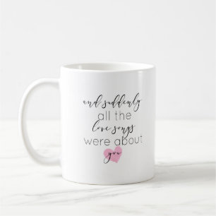 Plötsligt var du med hela Kärlek Sång Kaffemugg