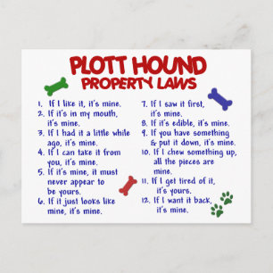 PLOTT HOUND Egendom Laws 2 Vykort