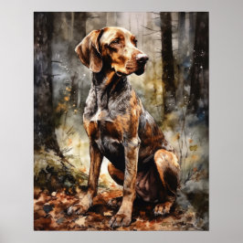 Plott Hound Hund Art-utskrift Poster